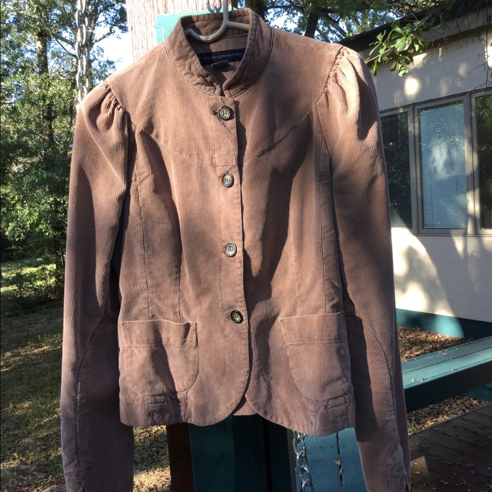 Corduroy jacket, taupe, casual